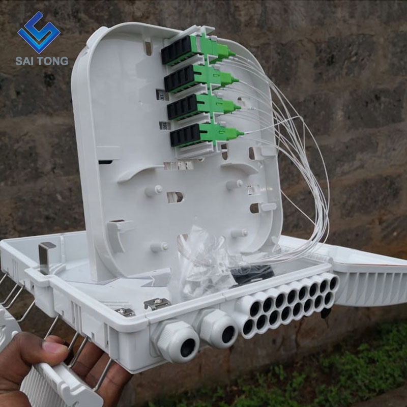 Cixi stellte 16-Kern-Abschlusskasten SC/UPC FTTH 16-Kern-Verteilerkasten her, wasserdichte Gummikabelverschraubung Gpon onu Fiber Junction Box