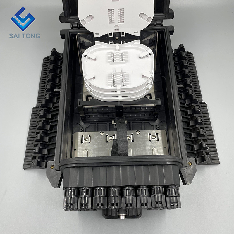 IP68 2/24 Ports Glasfaser-Verteilerkasten, Glasfaser-Ausrüstung, Verbindungsverschluss, PP+GF, PA66, 96 Kern, wandmontiertes Außengehäuse