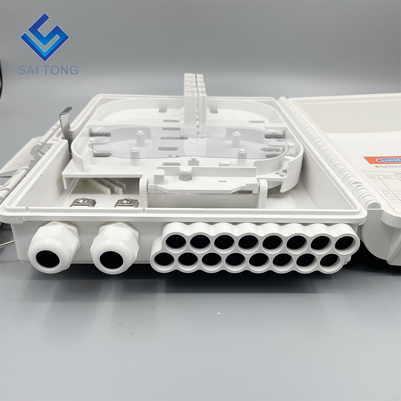 ODB NAP 16-Kern-Glasfaser-Anschlusskasten, 16 Ports, FTTH-Glasfaser-Verteilerkasten, wandmontierter FTTH-Kasten für den Außenbereich mit Adapter