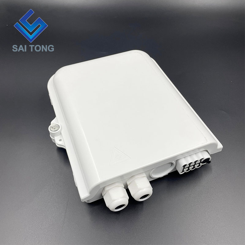 FTTH 8 Core Kunststoff Fiber Access Terminal Box Outdoor 8 Ports Wasserdichte Gummi Kabelverschraubung Gpon onu Fiber Optic Box FDB/ATB