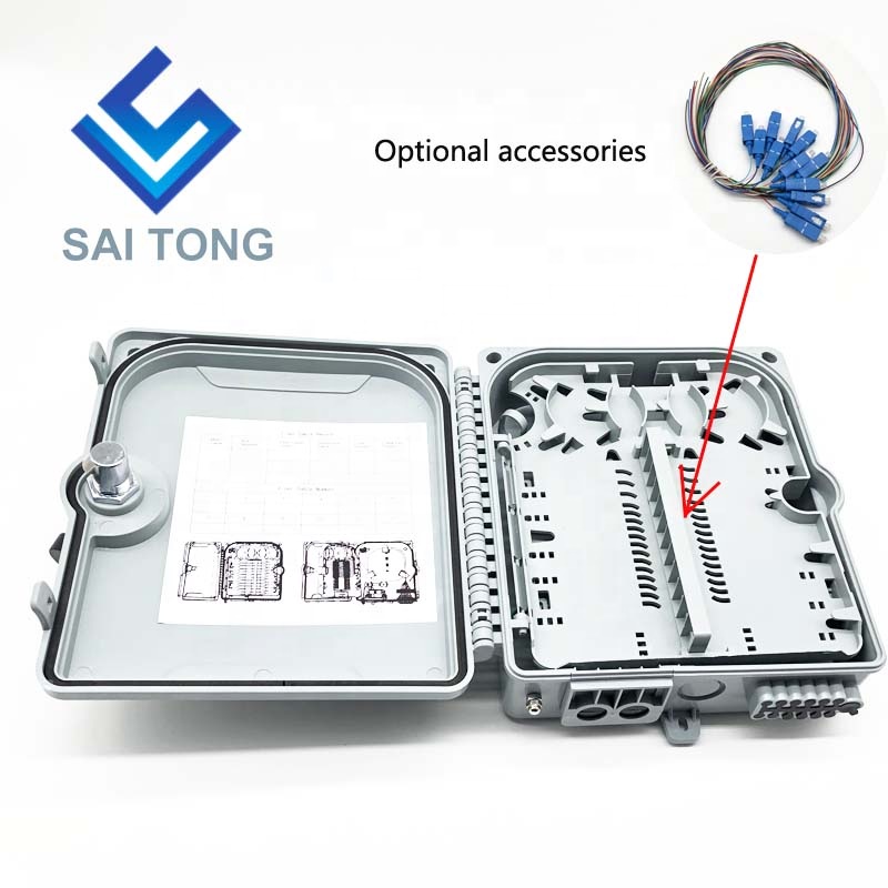 FTTH Outdoor 12 Core/port IP65 Fiber optic Connector Box Wasserdichte Kabelverschraubung Gpon Onu Fiber Optic Splice Box Kunststoff BOX NAP