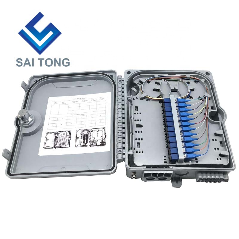 FTTH Outdoor 12 Core/port IP65 Fiber optic Connector Box Wasserdichte Kabelverschraubung Gpon Onu Fiber Optic Splice Box Kunststoff BOX NAP