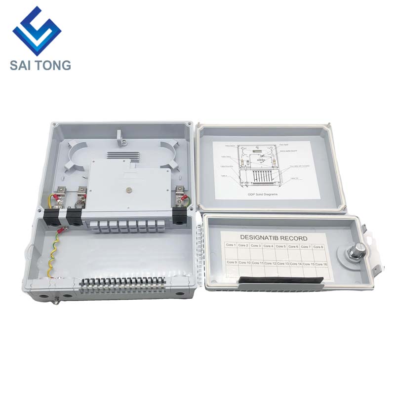 Indonesien-Stil mit zwei Türen, 3 Eingängen und 16 Ausgängen, Glasfaserverteilerkasten, 16 Kerne, 2 Stück, 2 x 8 Plc-Splitter, optischer Verteilungspunkt