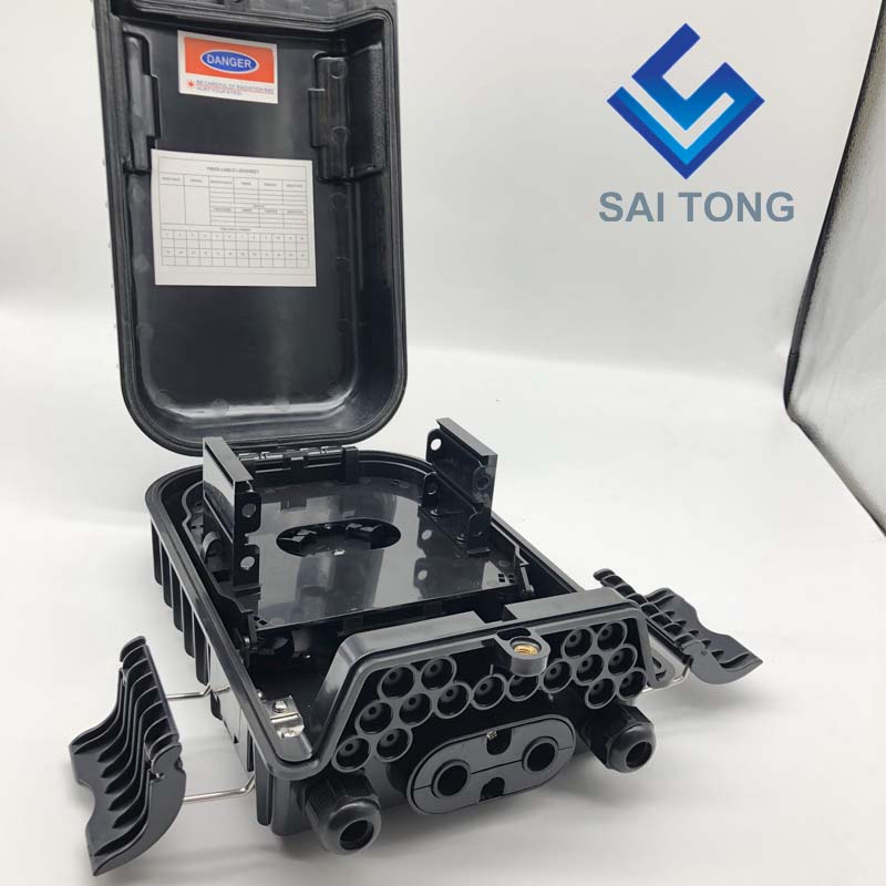 Saitong Made16 Core Glasfaser-Gehäusebox PLC FTTH FTTX FTTP Fiber Termination Box IP65 Outdoor Optical Fiber Joint Box Nap