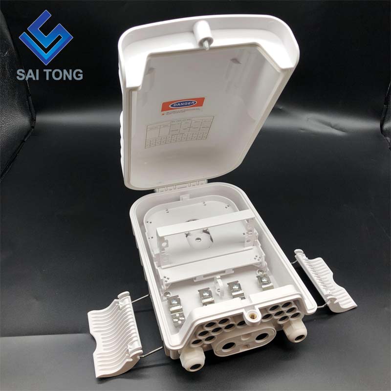 Saitong 16 Core Glasfaser-Verschlussbox PLC FTTH FTTX FTTP Fiber Termination Box IP65 Outdoor Optical Fiber Joint Box NEUER Stil