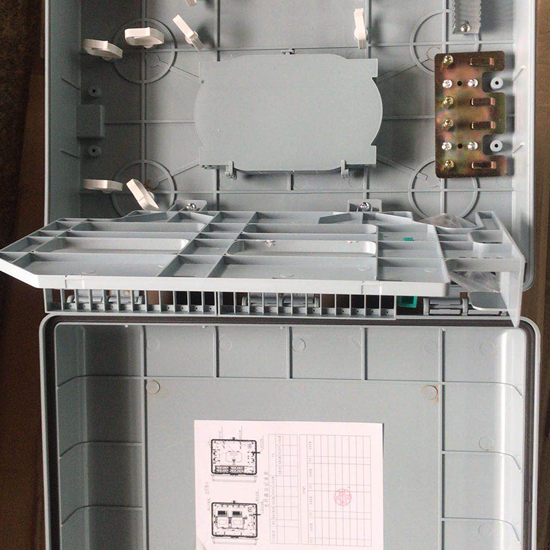 FTTH BOX 16-Kern-Glasfaserverteilerkasten mit 16 Ports für den Außenbereich und 1x16 SPS-Splitter-Anschlusskasten für Wandmontage und Mastmontage