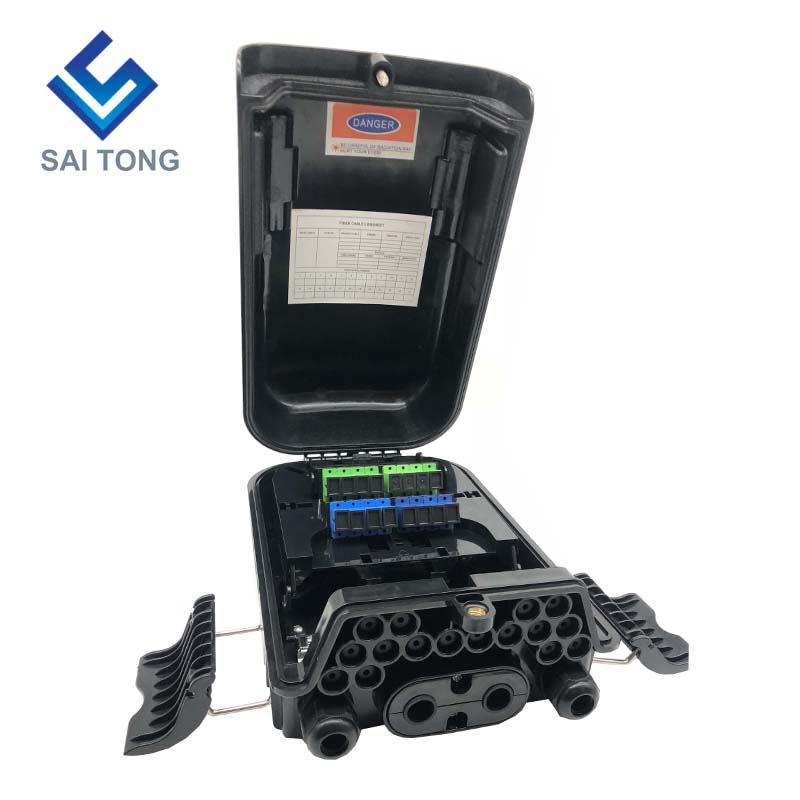 Saitong 16 Core Glasfaser-Verschlussbox sc FTTH FTTX FTTP Fiber Termination Box IP65 Outdoor Optical Fiber Joint Box NEUER Stil