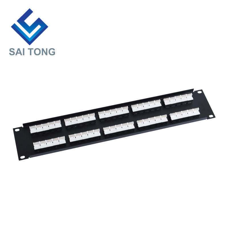 2U 19'' 50 Ports RJ11 Krone Jacken, Stahlhalterung Cat3 Patch Panel Blank Ungeschirmtes UTP Cat3 RJ11 Patch Panel