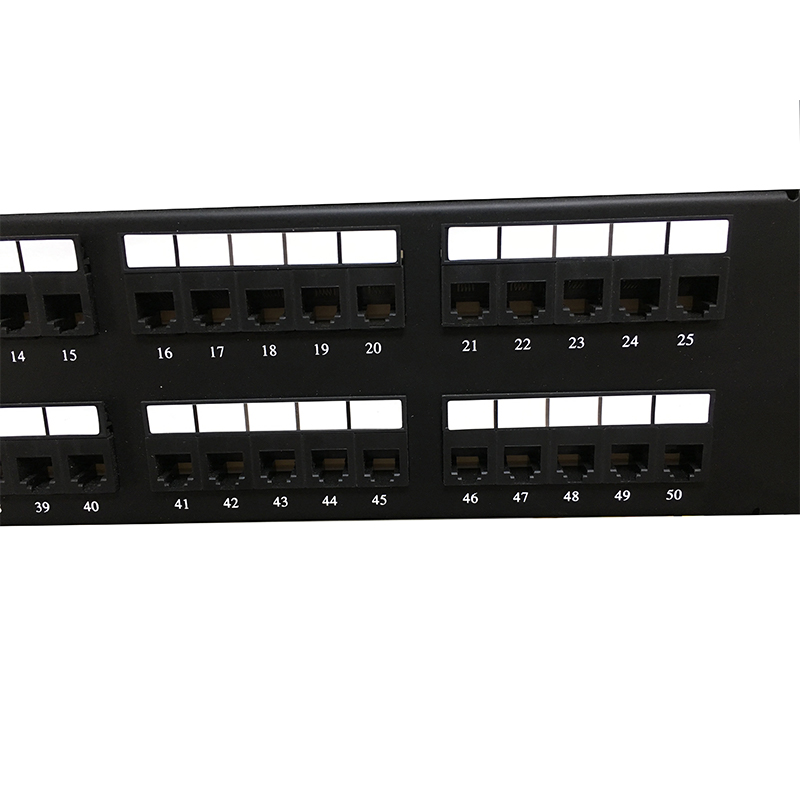 2U 19'' 50 Ports RJ11 Krone Jacken, Stahlhalterung Cat3 Patch Panel Blank Ungeschirmtes UTP Cat3 RJ11 Patch Panel