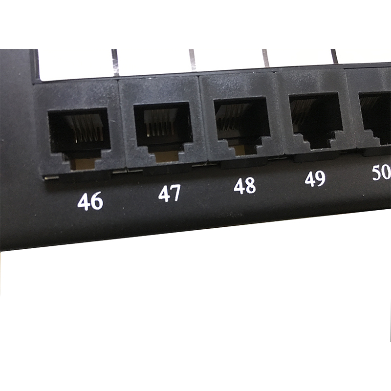 2U 19'' 50 Ports RJ11 Krone Jacken, Stahlhalterung Cat3 Patch Panel Blank Ungeschirmtes UTP Cat3 RJ11 Patch Panel