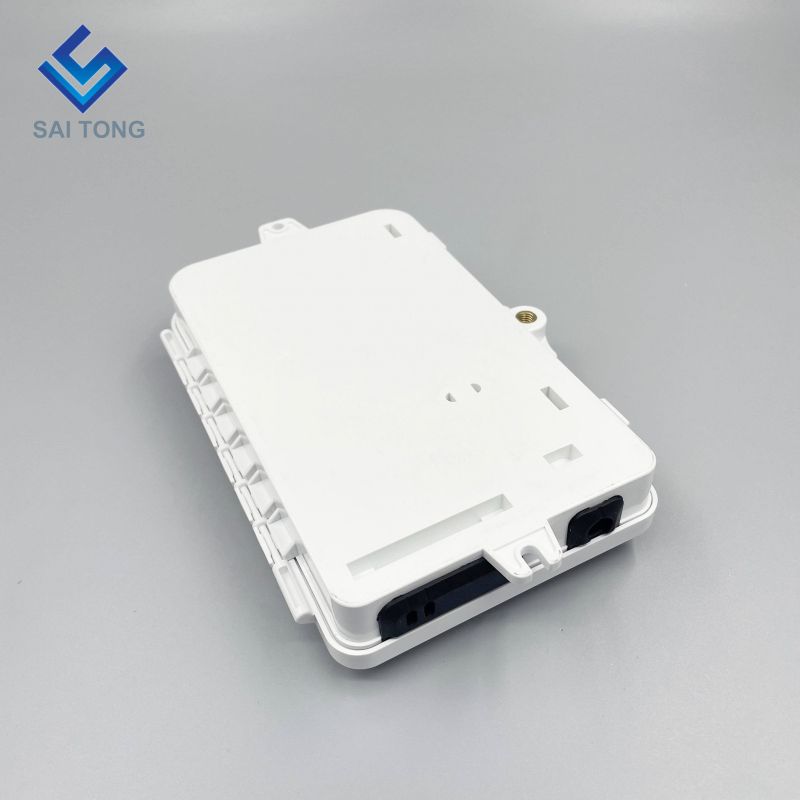 IP65-Versorgung 1/2-Port-Mini-FTTH-Glasfaserbox für den Außenbereich, 2-adrige Glasfaser-Anschlussbox aus Kunststoff mit SC-LC-Adapter