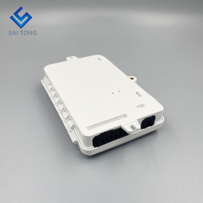 Saitong 1/6 Ports FTTH FTTX 6-adriger Glasfaser-Verteilerkasten, SPS-Unterstützungskasten, ABS-Optikkasten