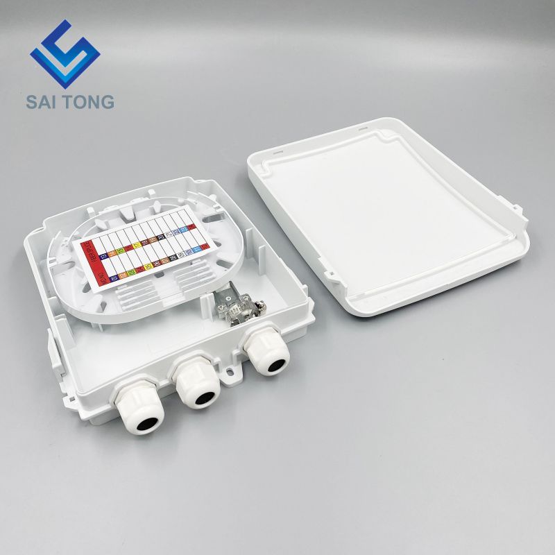 Cixi Saitong FTTH 8-Kern-Glasfaser-Anschlusskasten für den Innenbereich, 8 Ports, Wandmontage, 1 Eingang/3 Ausgänge, FDB. Neues Produkt