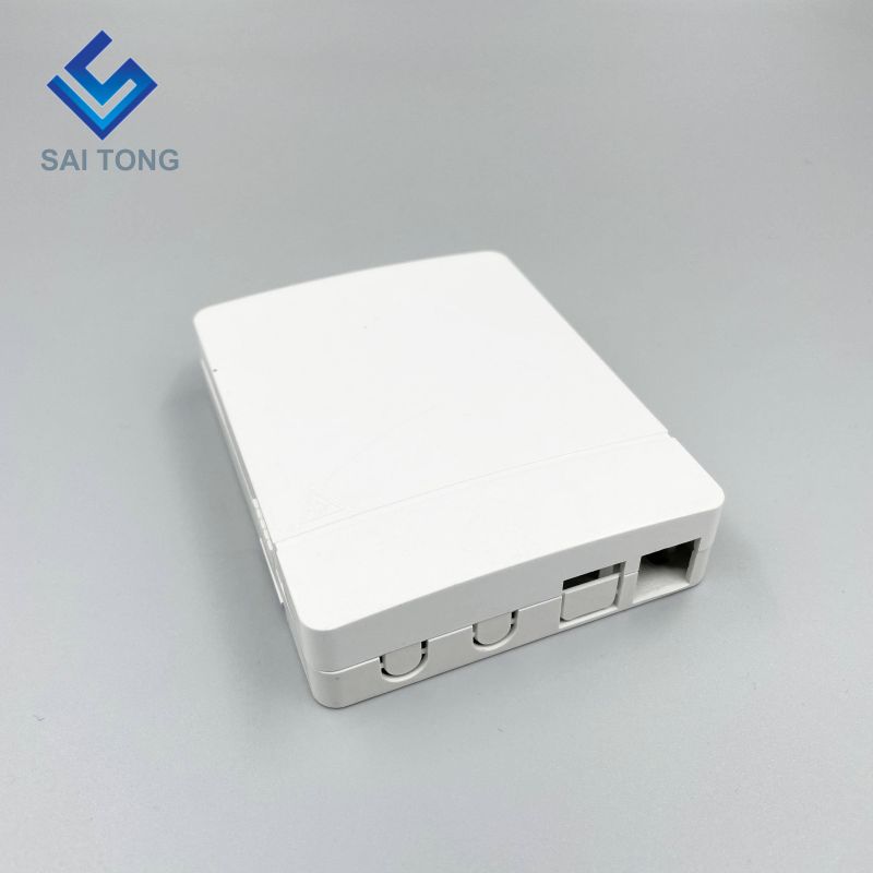 Wandmontierte Steckdosenleiste mit 2 Ports und 2 Ports. Mini-FTTH-Frontplatten-Glasfaser-Anschlussbox mit 2 Ports für Earless-Adapter