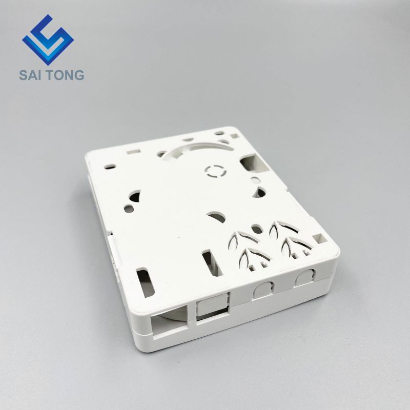 Wandmontierte Steckdosenleiste mit 2 Ports und 2 Ports. Mini-FTTH-Frontplatten-Glasfaser-Anschlussbox mit 2 Ports für Earless-Adapter