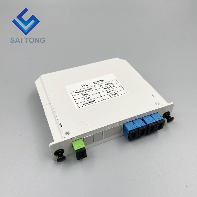 1:4 SC/UPC Rack Mount Plc Splitter ABS Box SC UPC Anschlüsse Kassette Typ 1X4 Optische Faser Splitter