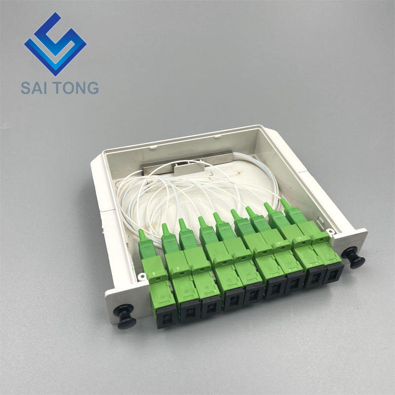 SC/APC 1 x 8 Glasfaser-SPS-Splitter, Mini-Rohr-Splitter, SPS-Splitter, wasserdicht, SC UPC LGX-Box, Kassettentyp