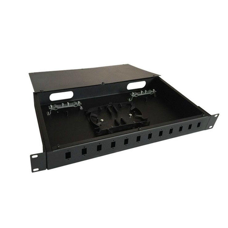 19-Zoll-FTTH-12-Ports-SC-LC-Rack-Montage-Glasfaserverteilerrahmen Glasfaser-Patchpanel/Rack-Mount-ODF