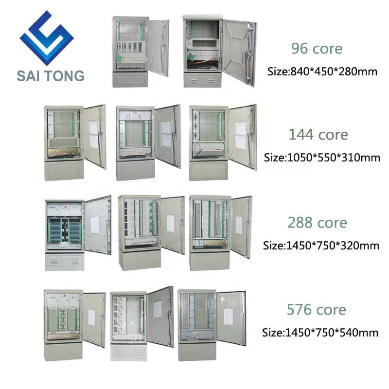 Saitong FTTH 96-Kern-Glasfaser-FTTH-Verteilerschrank-Hub SMC-Glasfaserverteilungs-Querverbindungs-ODF-DDF-Schrank