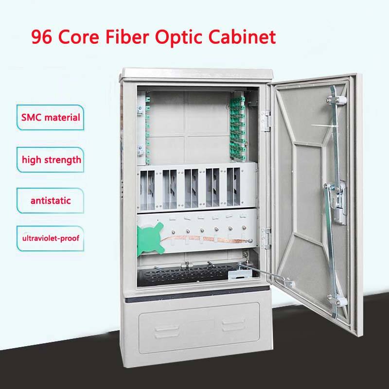 Saitong FTTH 96-Kern-Glasfaser-FTTH-Verteilerschrank-Hub SMC-Glasfaserverteilungs-Querverbindungs-ODF-DDF-Schrank