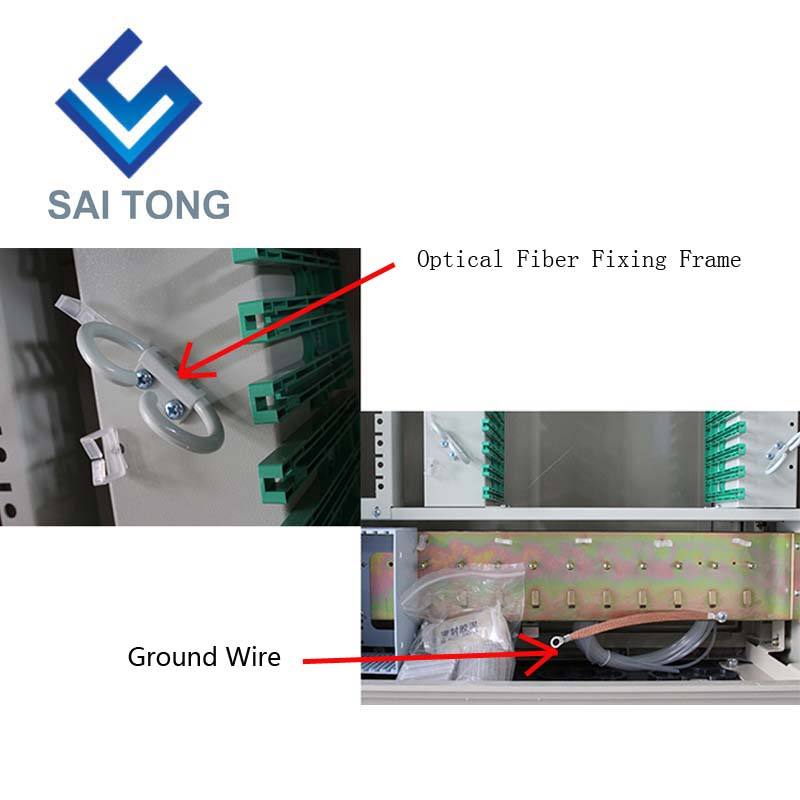 SaiTong FTTH 576 Core-Glasfaserverteilerschränke für den Außenbereich, wasserdicht, IP55, 576-Core-Glasfaserschrank ODF ODB