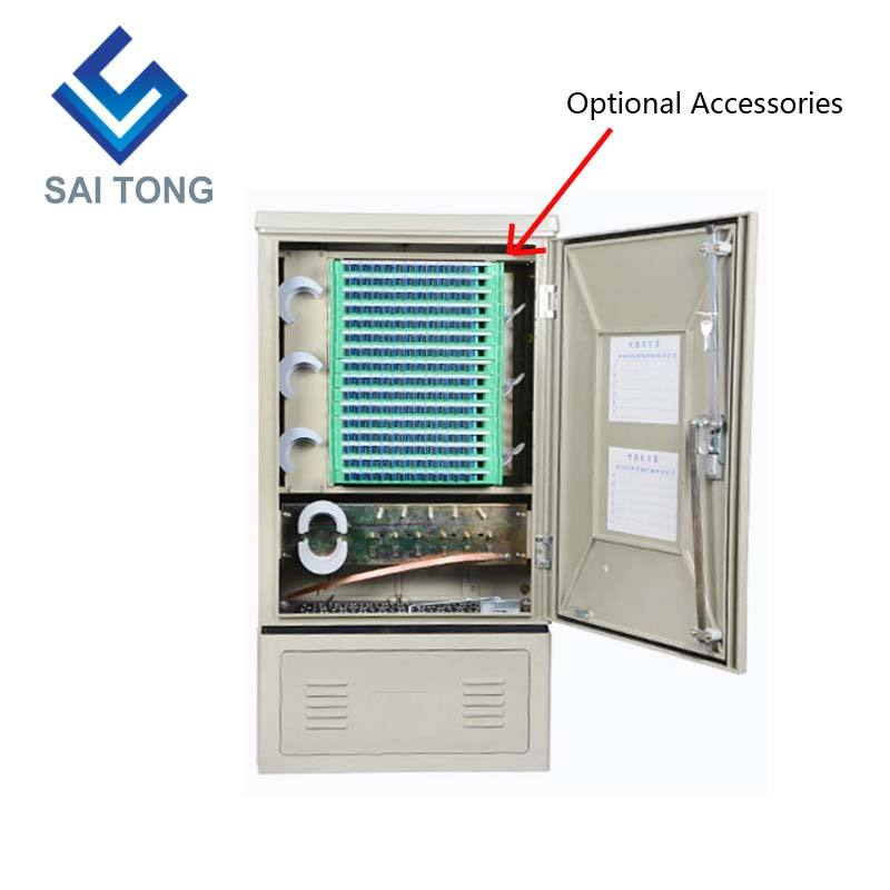 SaiTong FTTH 144-Kern-Cross-Connect-Schrank für Telekommunikationsgeräte SMC wasserdichte IP55 144-Kern-Glasfaserschränke ODF für den Außenbereich