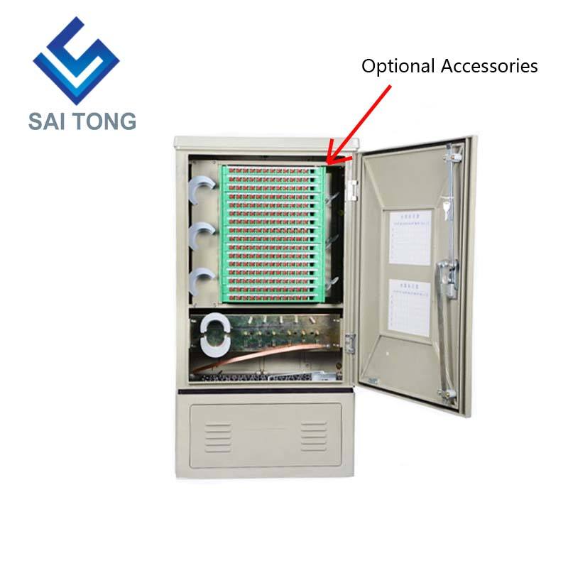 SaiTong FTTH 144-Kern-Cross-Connect-Schrank für Telekommunikationsgeräte SMC wasserdichte IP55 144-Kern-Glasfaserschränke ODF für den Außenbereich