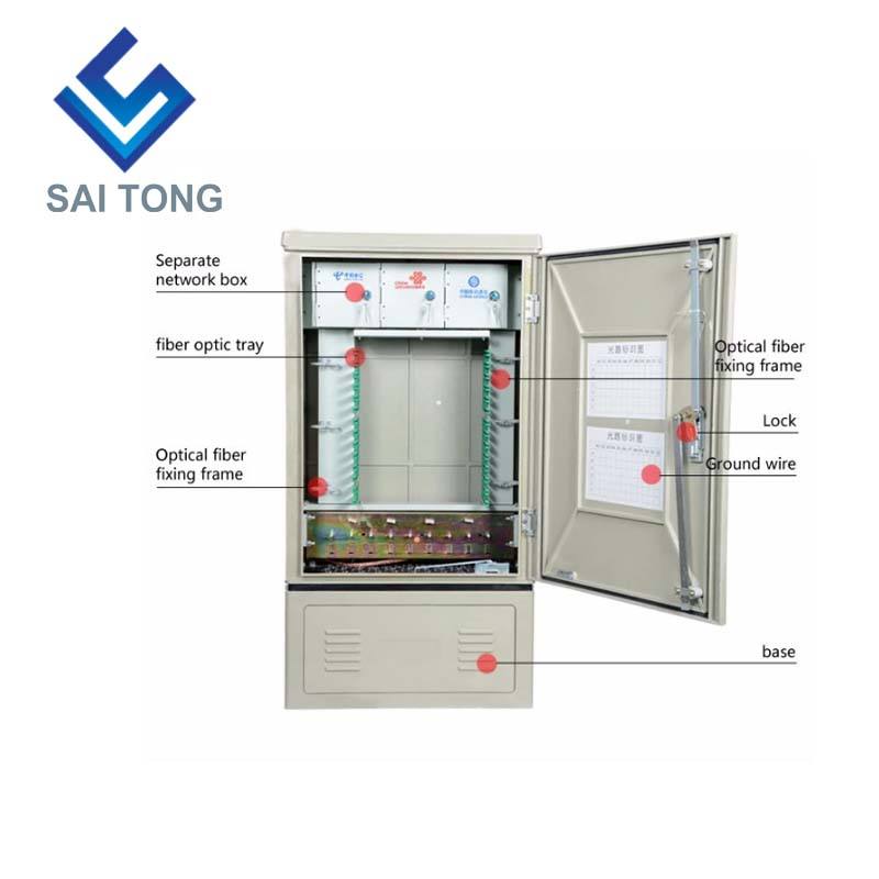 SaiTong FTTH 144-Kern-Glasfaserverteilerschrank im Freien wasserdicht IP55 144-Kern-Glasfaserschrank ODF ODB