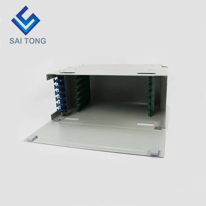 SaiTong FTTH 19-Zoll-Rackmontage-Schrank mit 72 Ports, SC/FC-ODF, 6 HE, 72-Kern-Glasfaser-Verteilerrahmen, optional mit voller Beladung