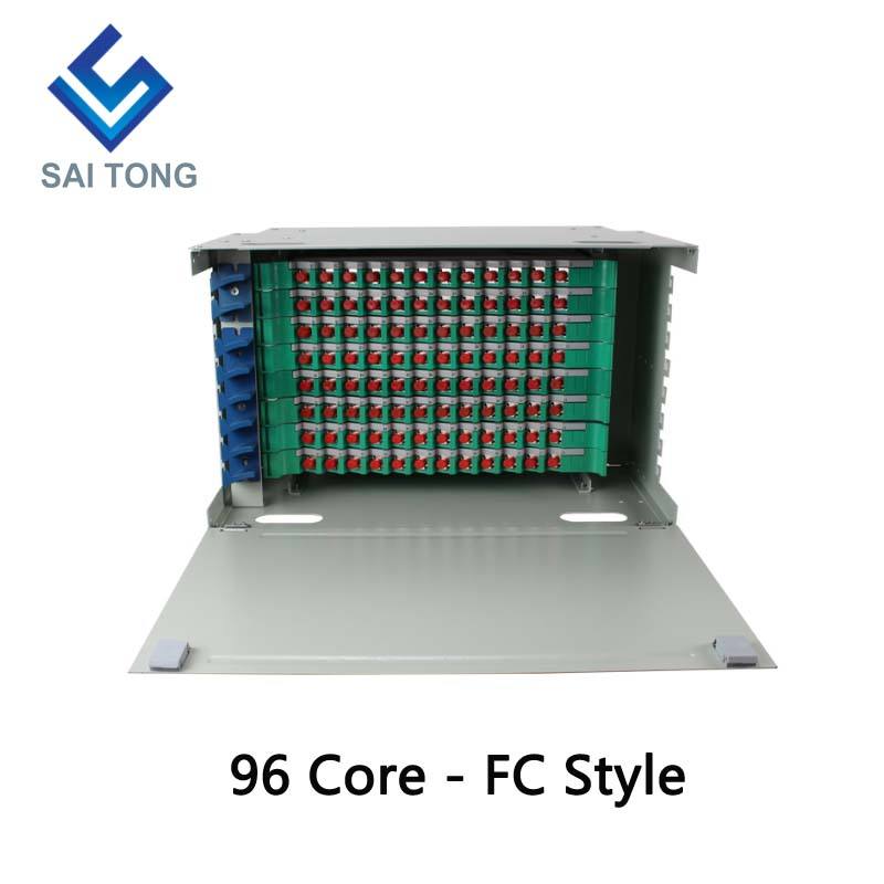 FTTH 19-Zoll-Rackmontage-96-Port-Schrank SC/FC ODF 8U 96-Kern-Glasfaser-Verteilerrahmen für den Außenbereich Preis Optionale Volllast