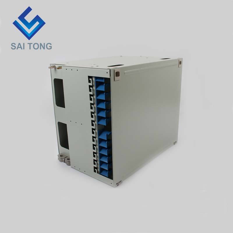 2022 SaiTong FTTH 19-Zoll-Rackmontage-Schrank mit 144 Ports SC/FC ODF 12U 144-Kern-Glasfaser-Verteilerrahmen Optionale Volllast