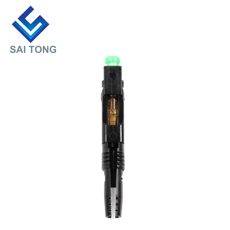 FTTH Fiber Saitong Optic Schnellstecker SC APC grüne Farbe Glasfaserkabel Schnellstecker Schnellstecker Feldmontage Singlemode